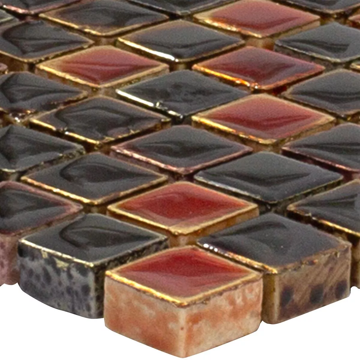 Naturstein Mosaikkfliser Firestone Rød Mix Naturstein Mosaikkfliser Firestone Rød Mix