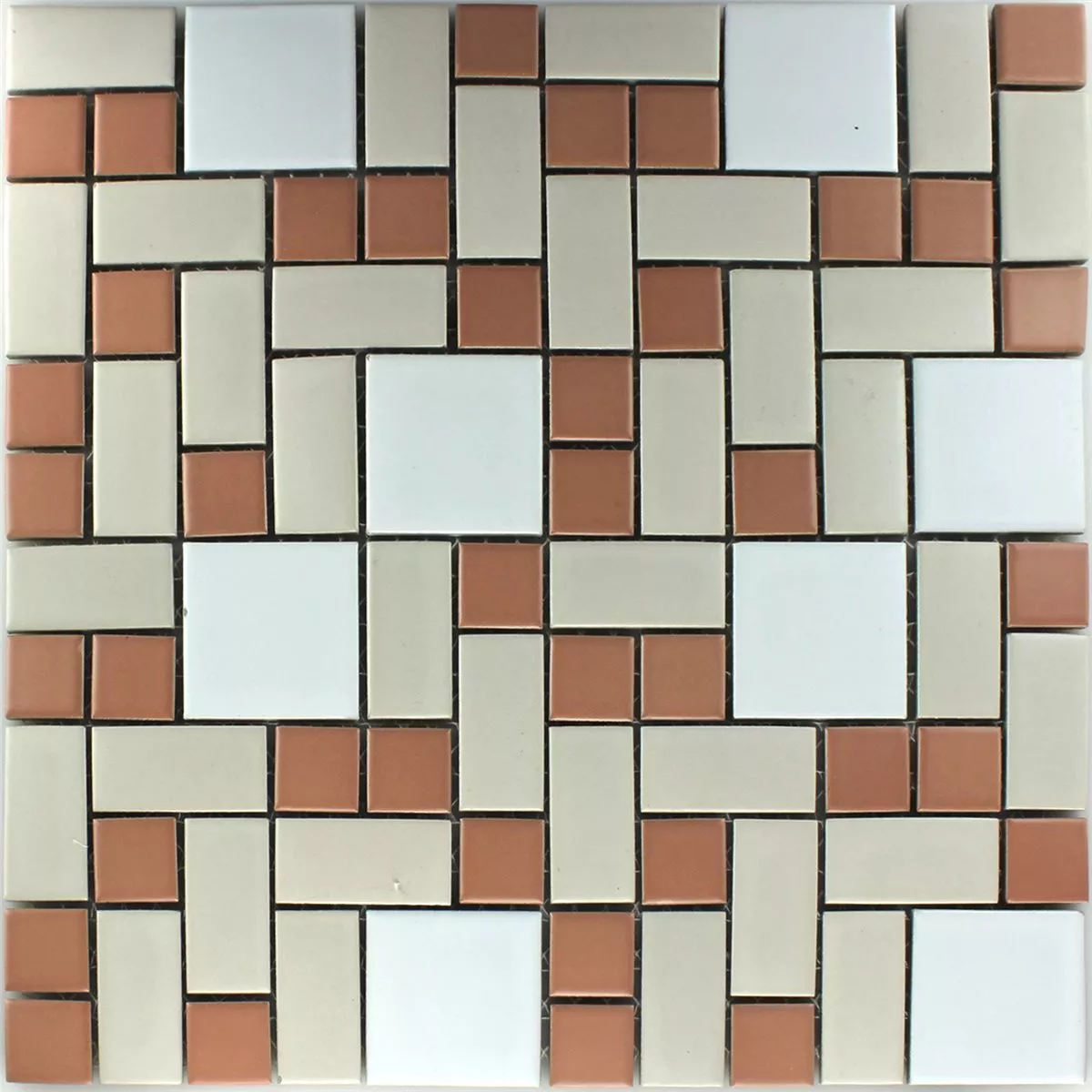 Mosaikkfliser Keramikk Hvit Beige Terrakotta Mix