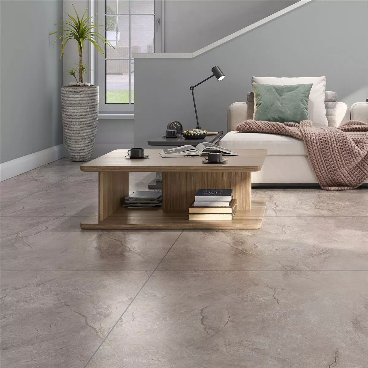 Mønster fra Gulvfliser Pangea Marmor Utseende Frostet Beige 120x120cm