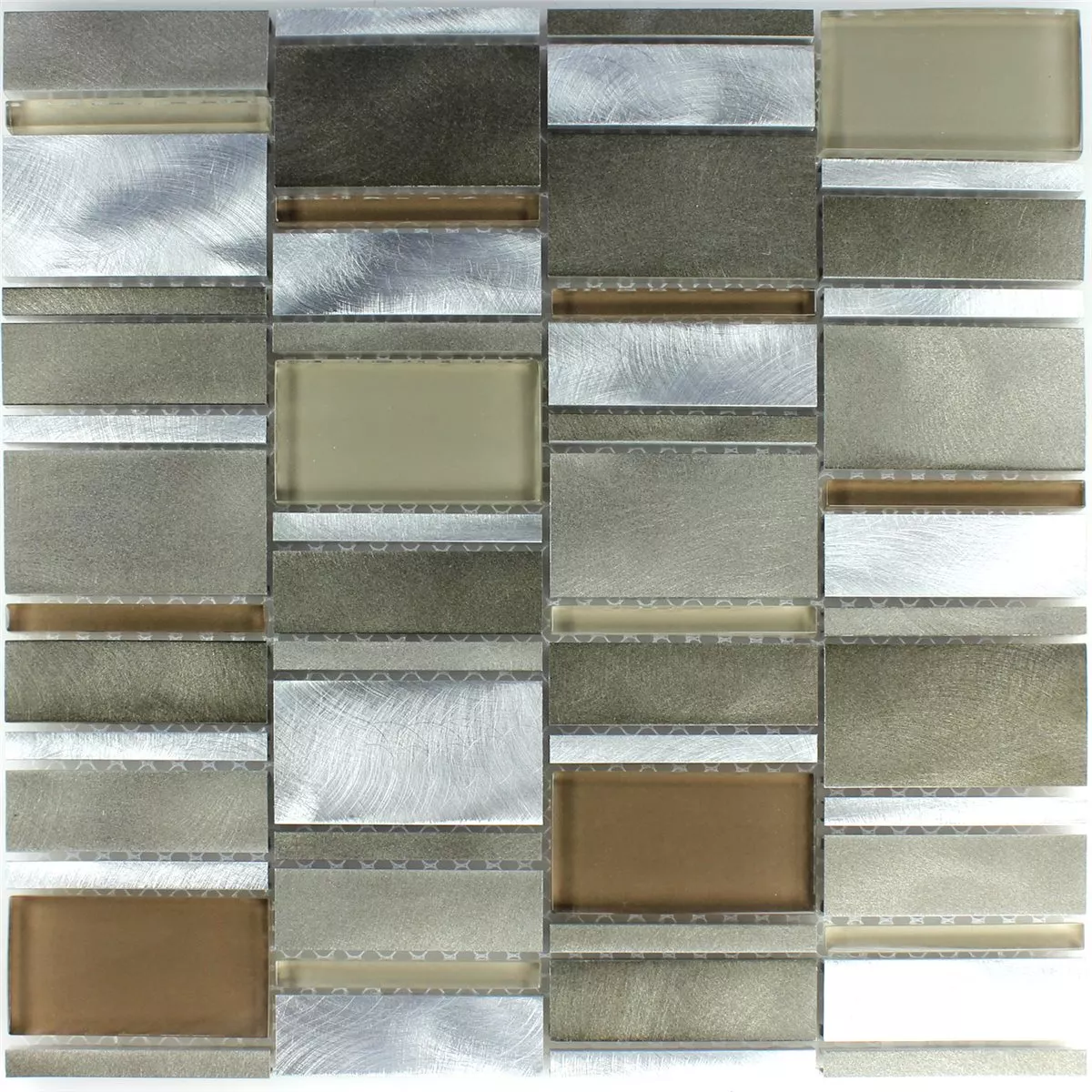 Mønster fra Mosaikkfliser Aluminium Glass Brun Beige