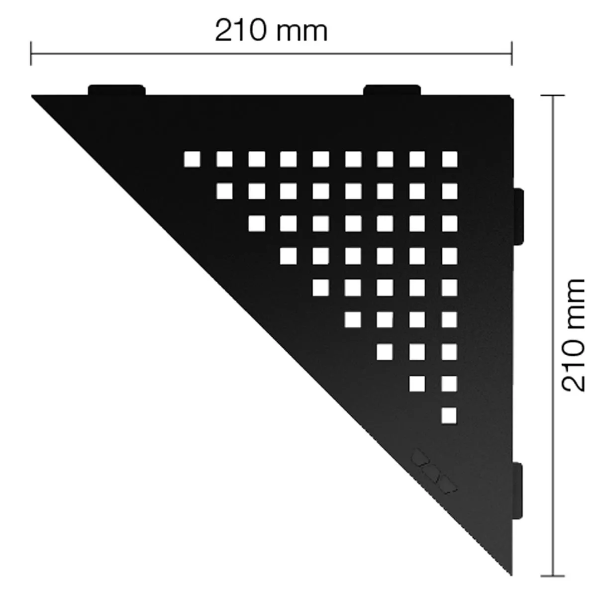 Vegghylle dusjhylle Schlüter triangel 21x21cm Square Graphite