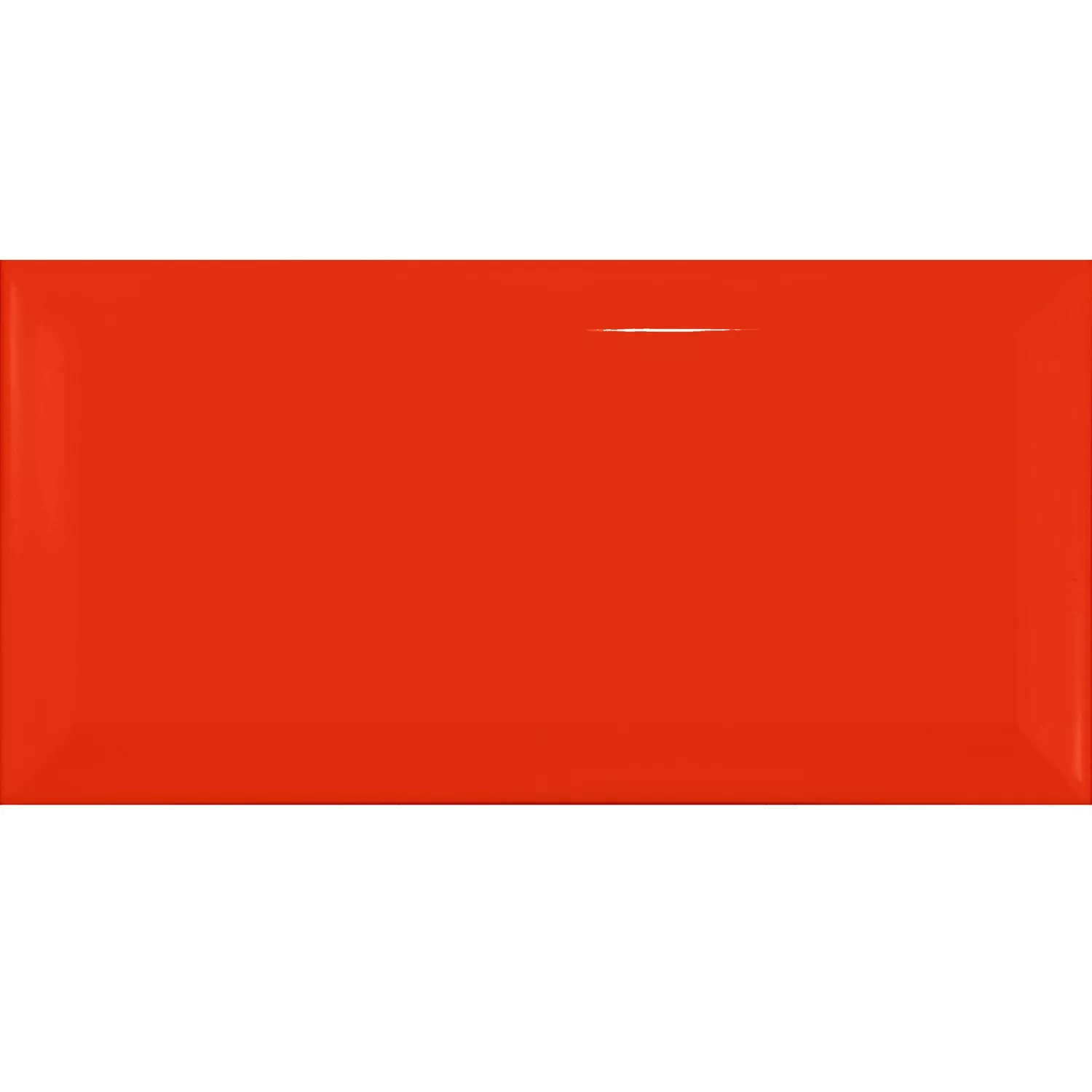Metro flis Rød Glitrende 7,5x15 cm Fasett Pitcox Rojo