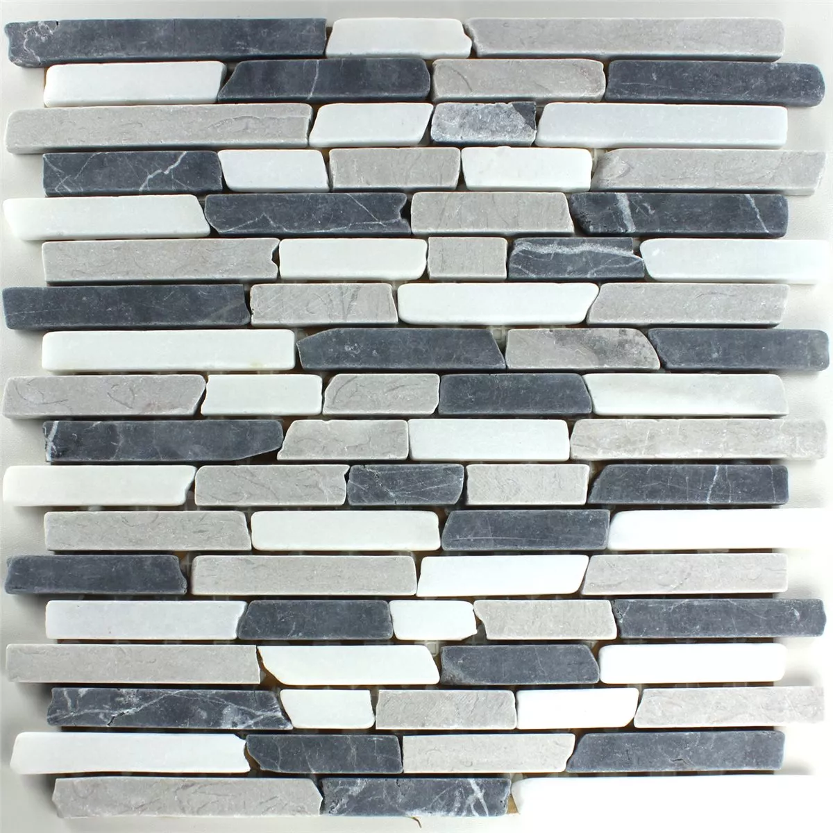 Mosaikkfliser Marmor Botticino Grey Brick