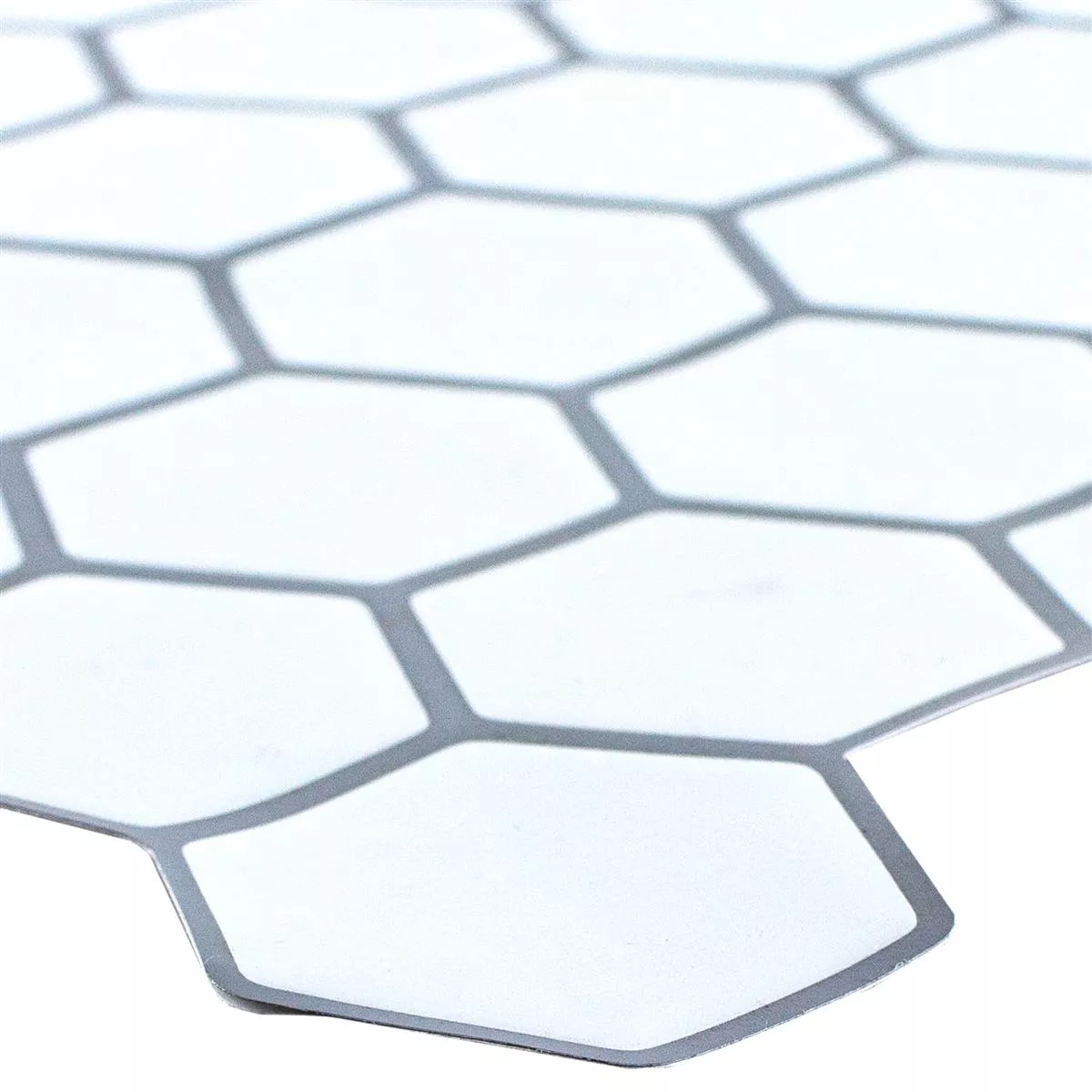 Vinyl Mosaikkfliser Edinburg Sekskant Hvit Selvklebende Vinyl Mosaikkfliser Edinburg Sekskant Hvit Selvklebende