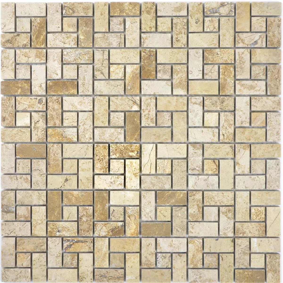 Naturstein Marmor Mosaikkfliser Umay Brun Beige