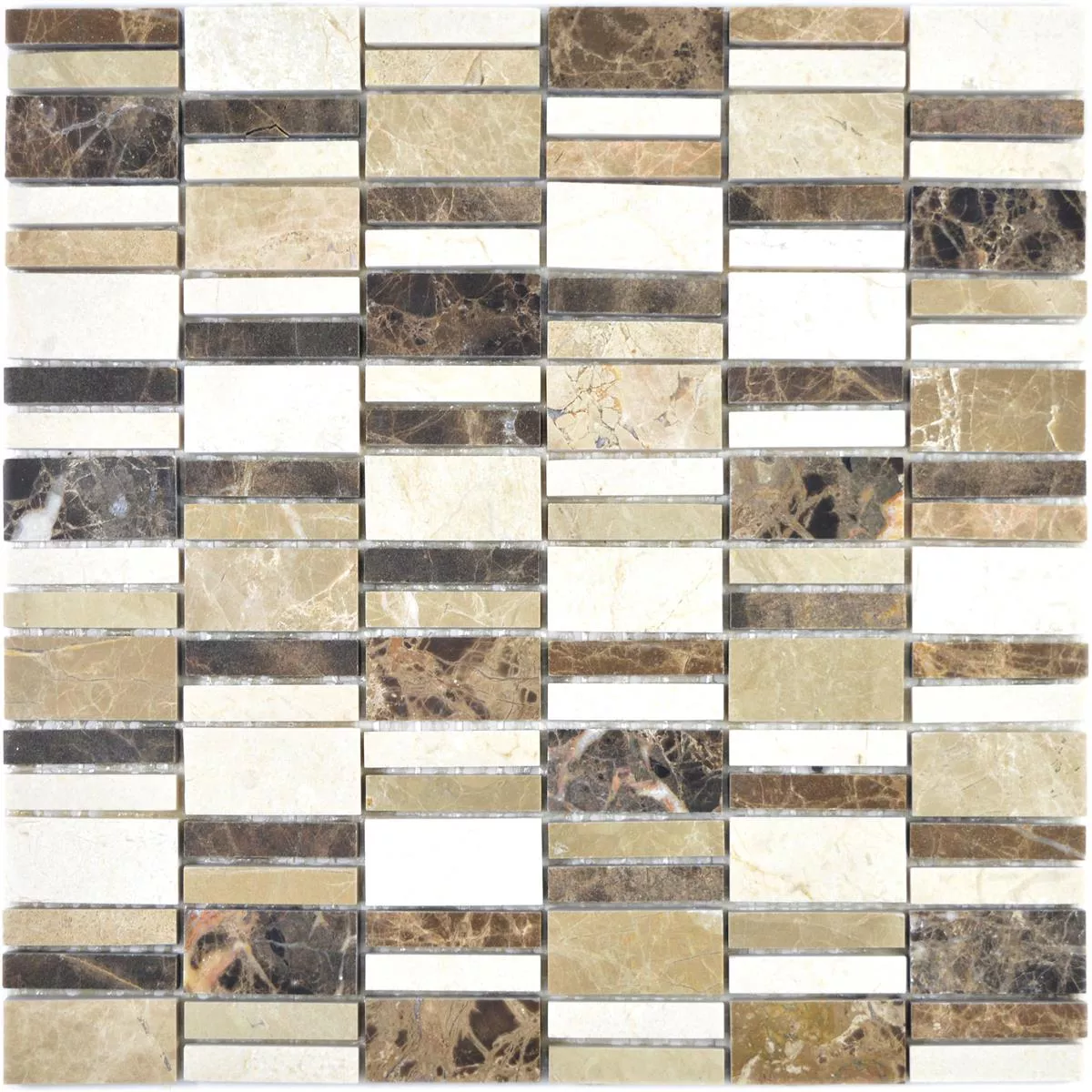 Marmor Mosaikkfliser Sunbury Brun Beige