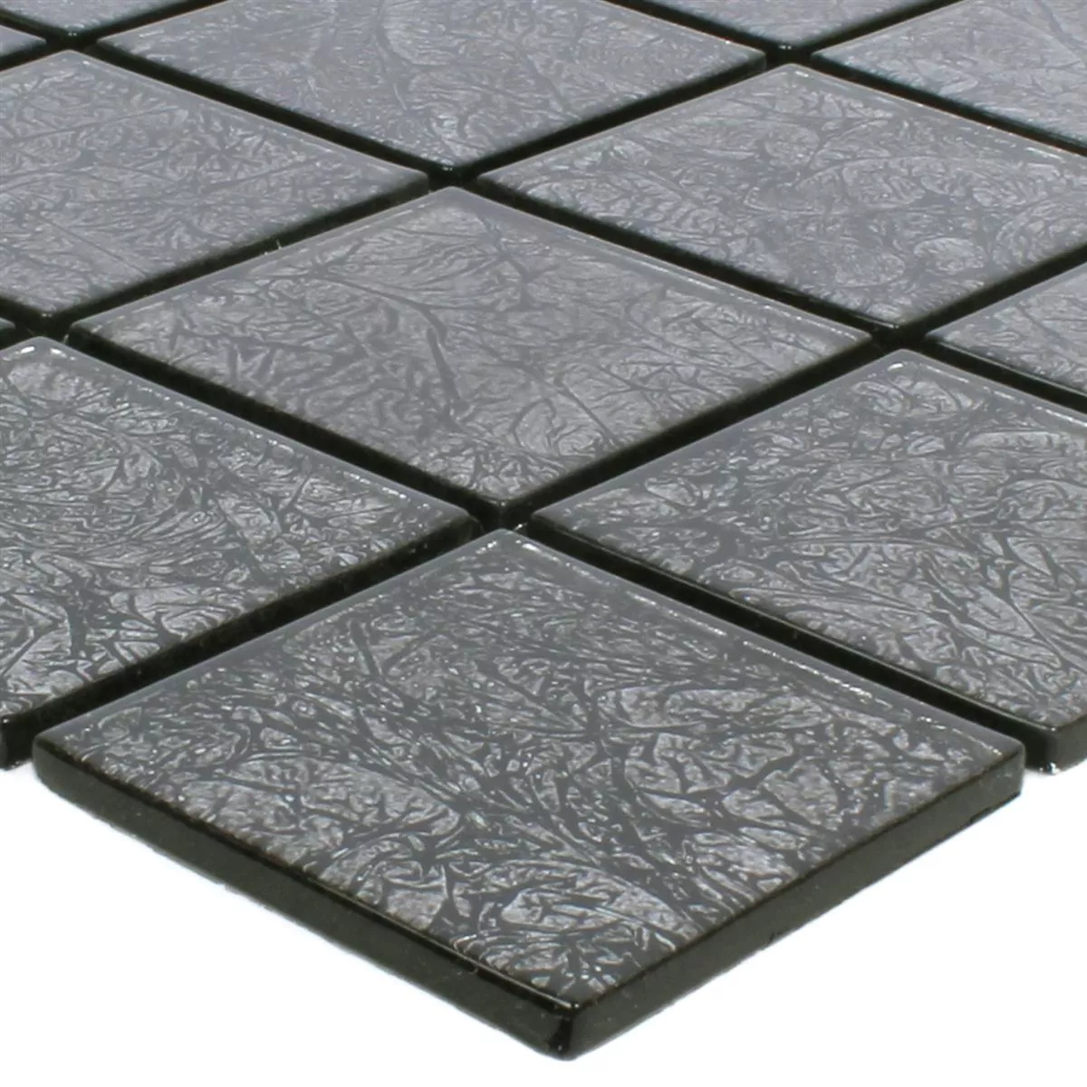 Mosaikkfliser Glass Kandila Svart 48x48x4mm Mosaikkfliser Glass Kandila Svart 48x48x4mm