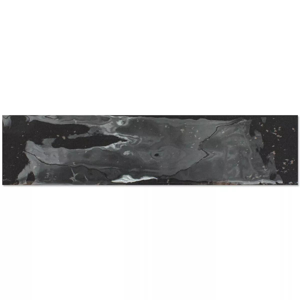 Veggfliser Kiowa Glitrende Bølgete Antrasitt 6x25cm Veggfliser Kiowa Glitrende Bølgete Antrasitt 6x25cm