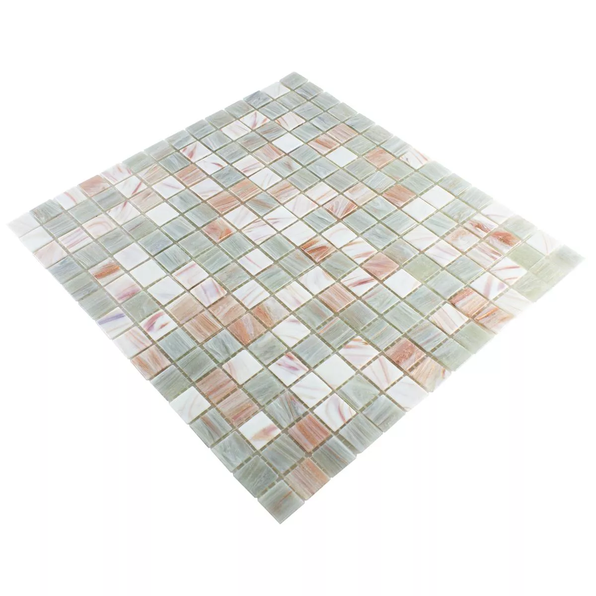 Mønster fra Glass Mosaikk Fliser Goldensilk Lys Beige