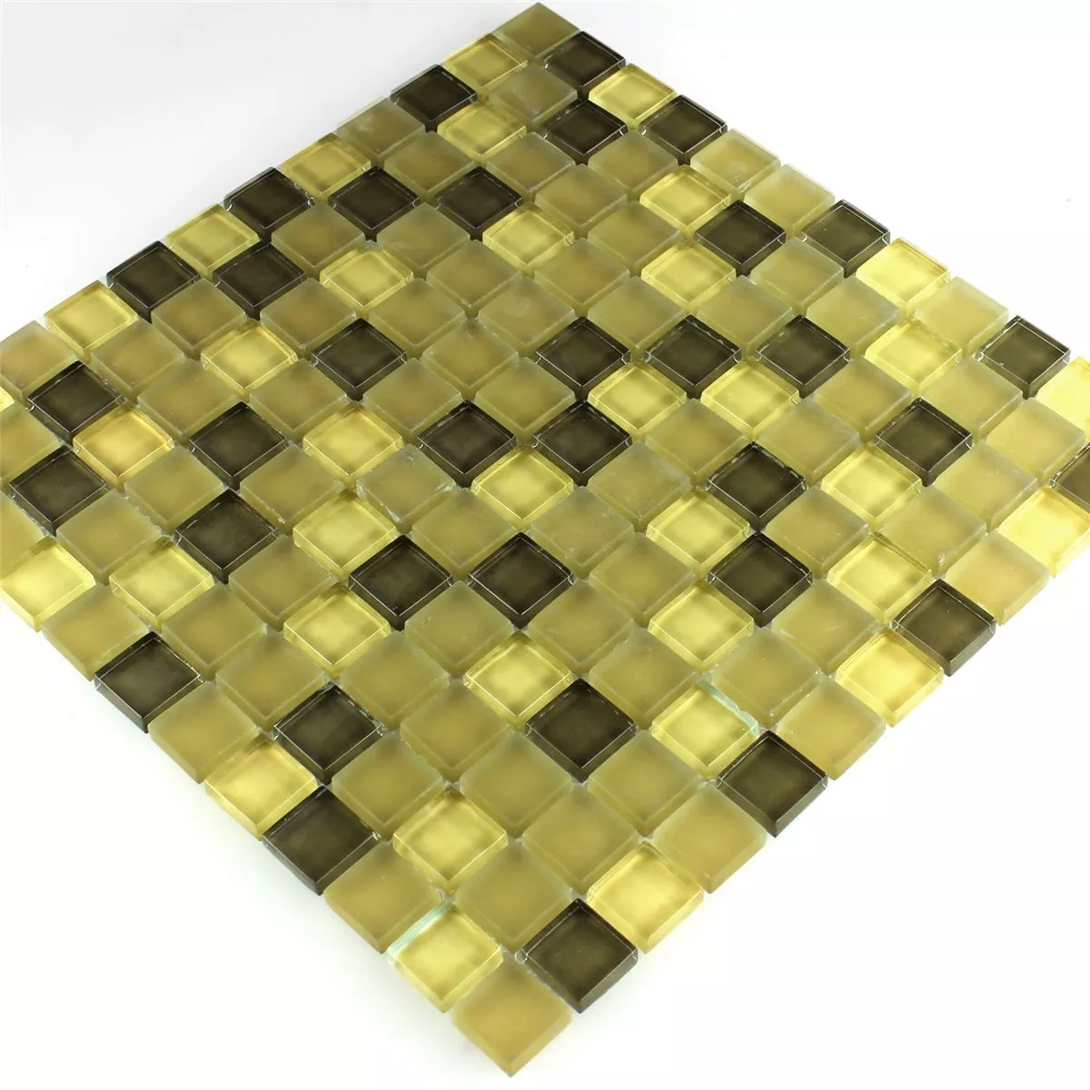 Glass Mosaikk Fliser Yellow 23x23x8mm