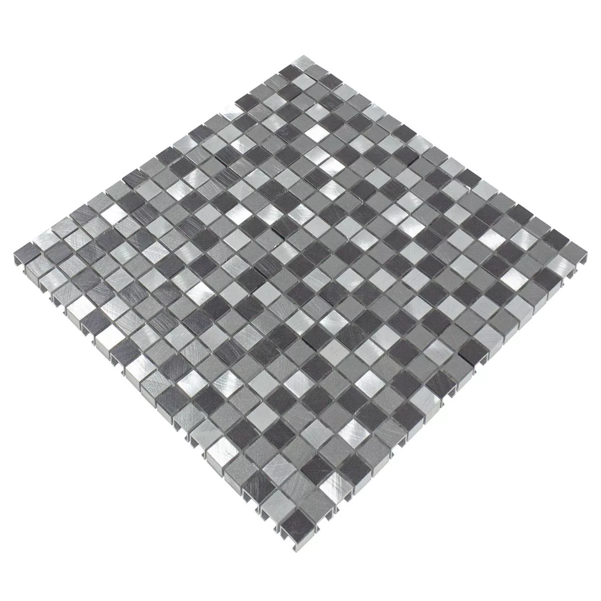 Aluminium Metall Mosaikkfliser Montezuma Grå Sølv Mix