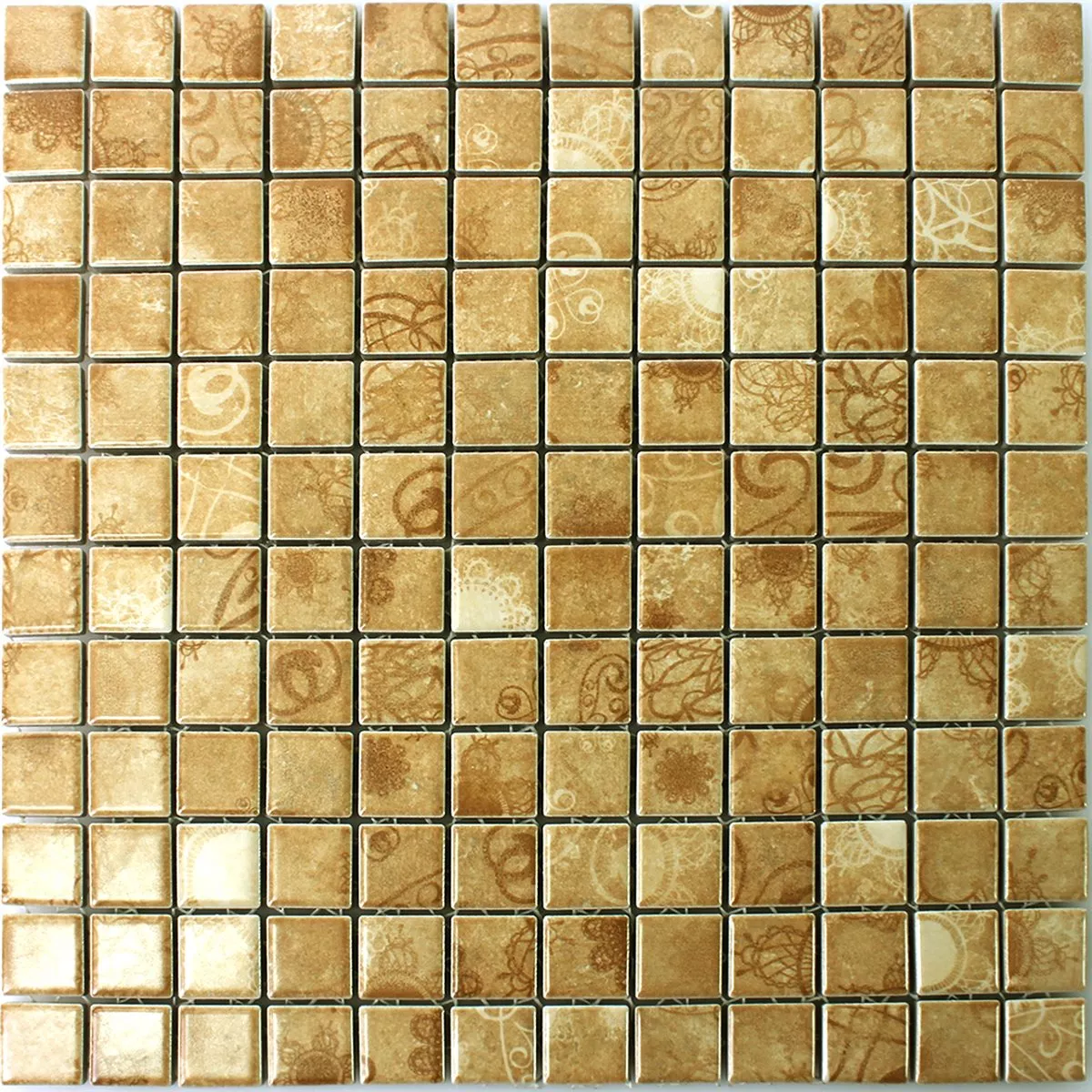 Mønster fra Mosaikkfliser Keramikk Laceo Beige