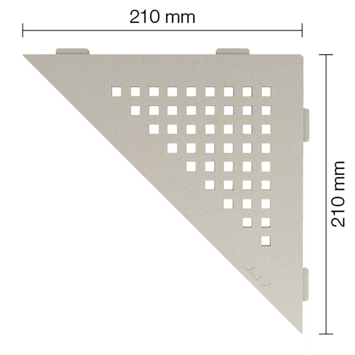 Vegghylle dusjhylle Schlüter triangel 21x21cm Square Cream