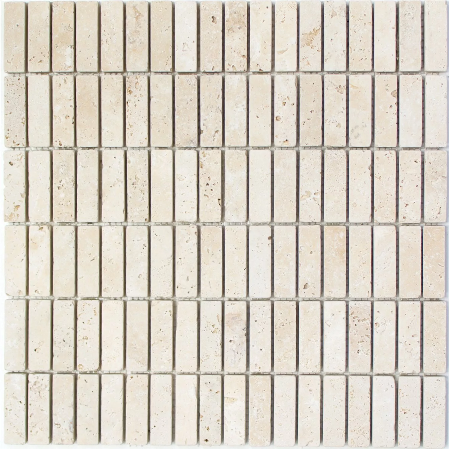 Mønster fra Mosaikkfliser Travertin Barga Beige Sticks