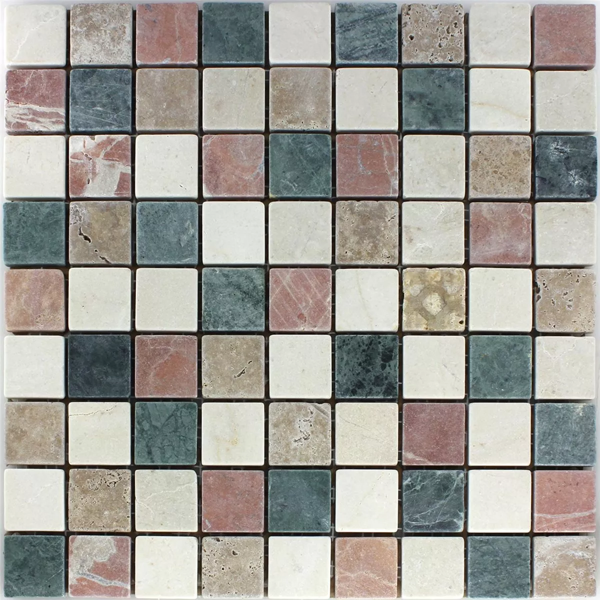 Mosaikkfliser Marmor Naturstein Cotto Beige Grønn Noce