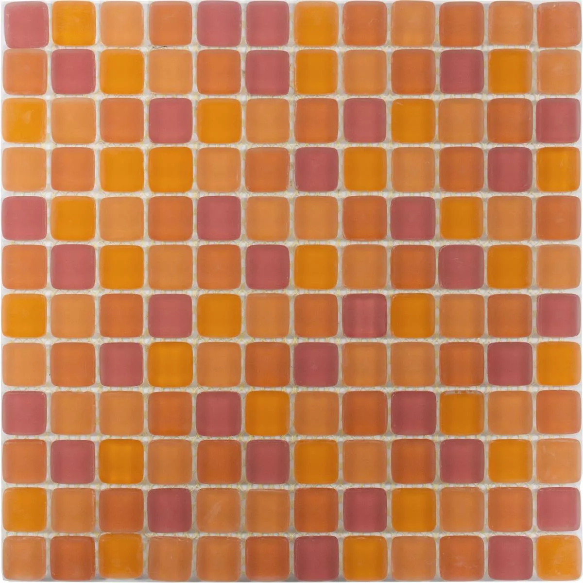 Glass Mosaikk Fliser Ponterio Frosted Oransje Mix