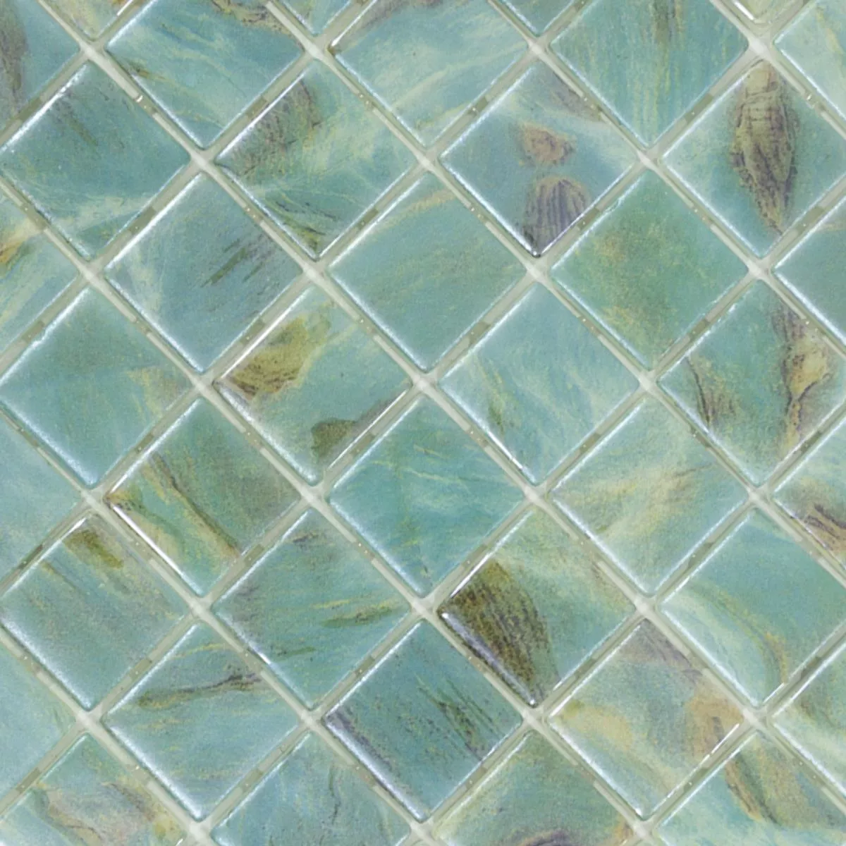 Glass Svømmebasseng Mosaikk Alassio Turkis 25