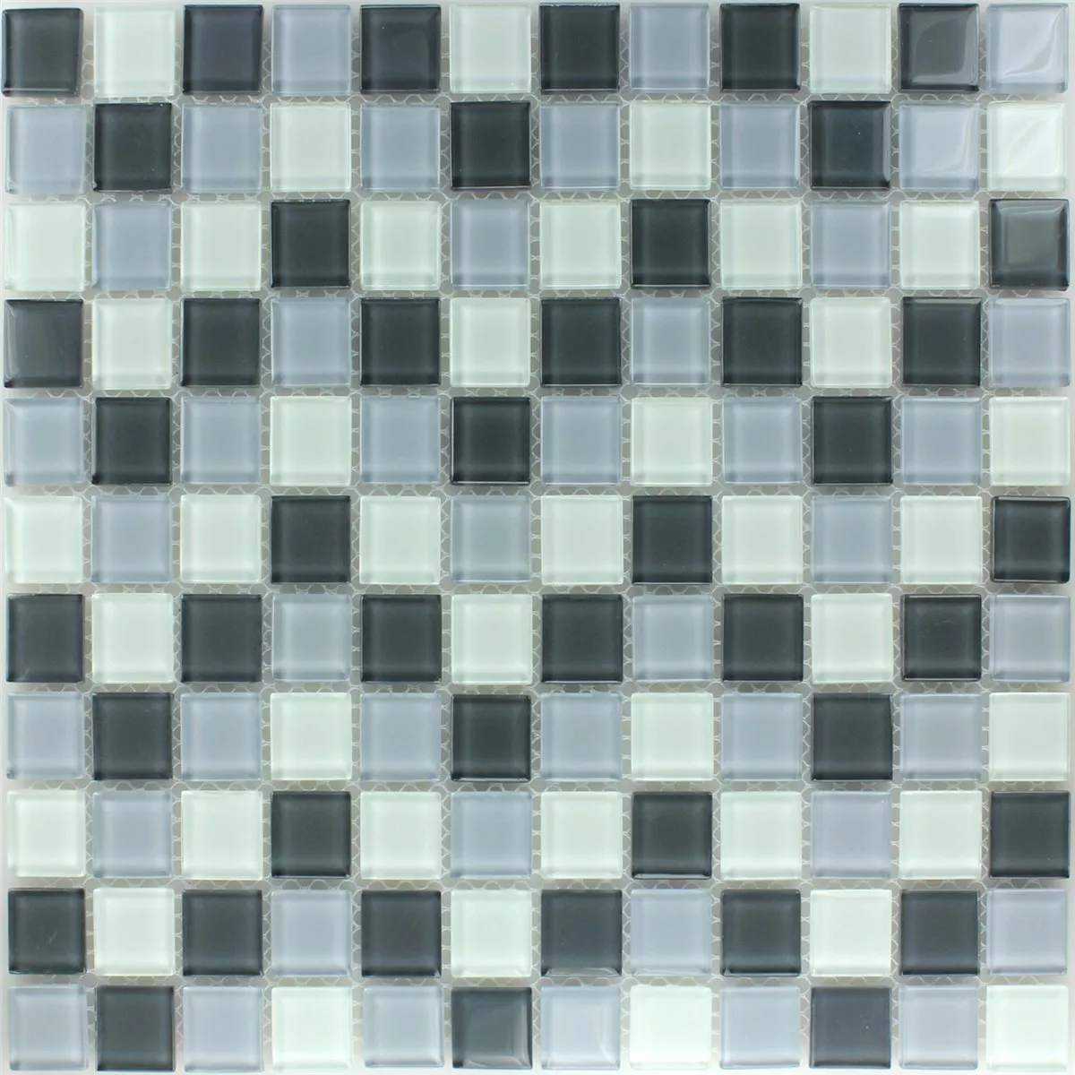 Glass Mosaikk Fliser Grå Mix 25x25x4mm