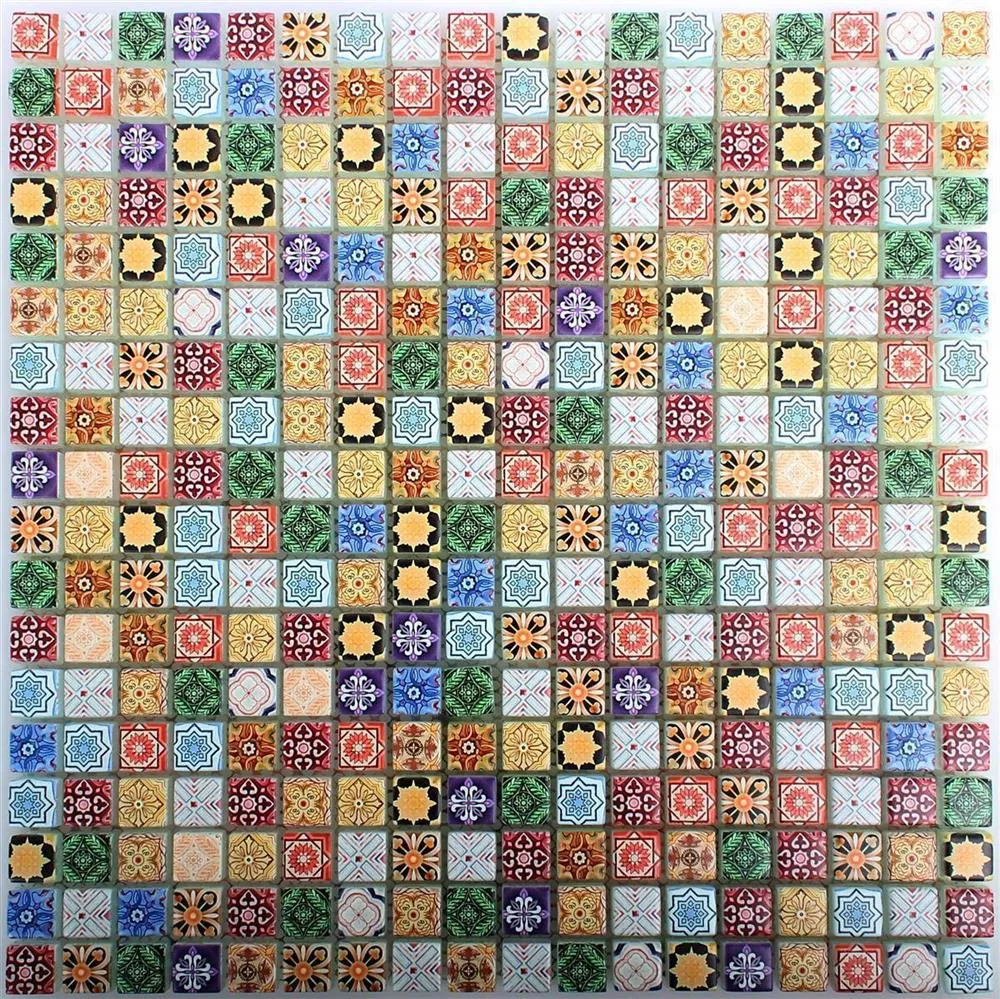 Glass Mosaikk Fliser Marrakech Farget