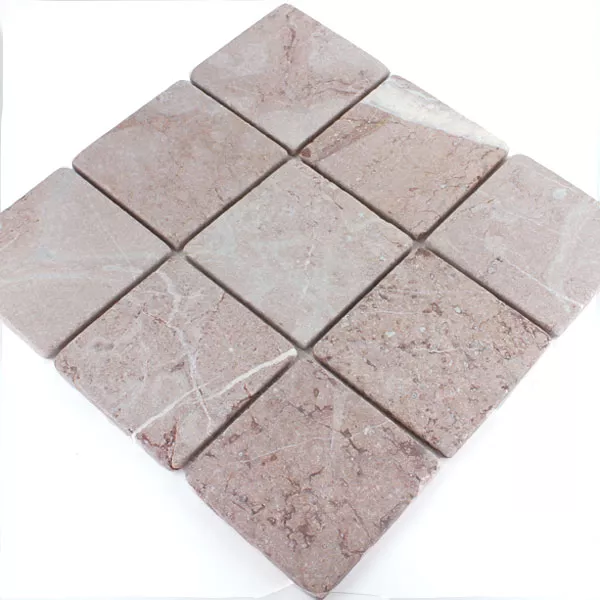 Mosaikkfliser Marmor 100x100x8mm Mars Rød