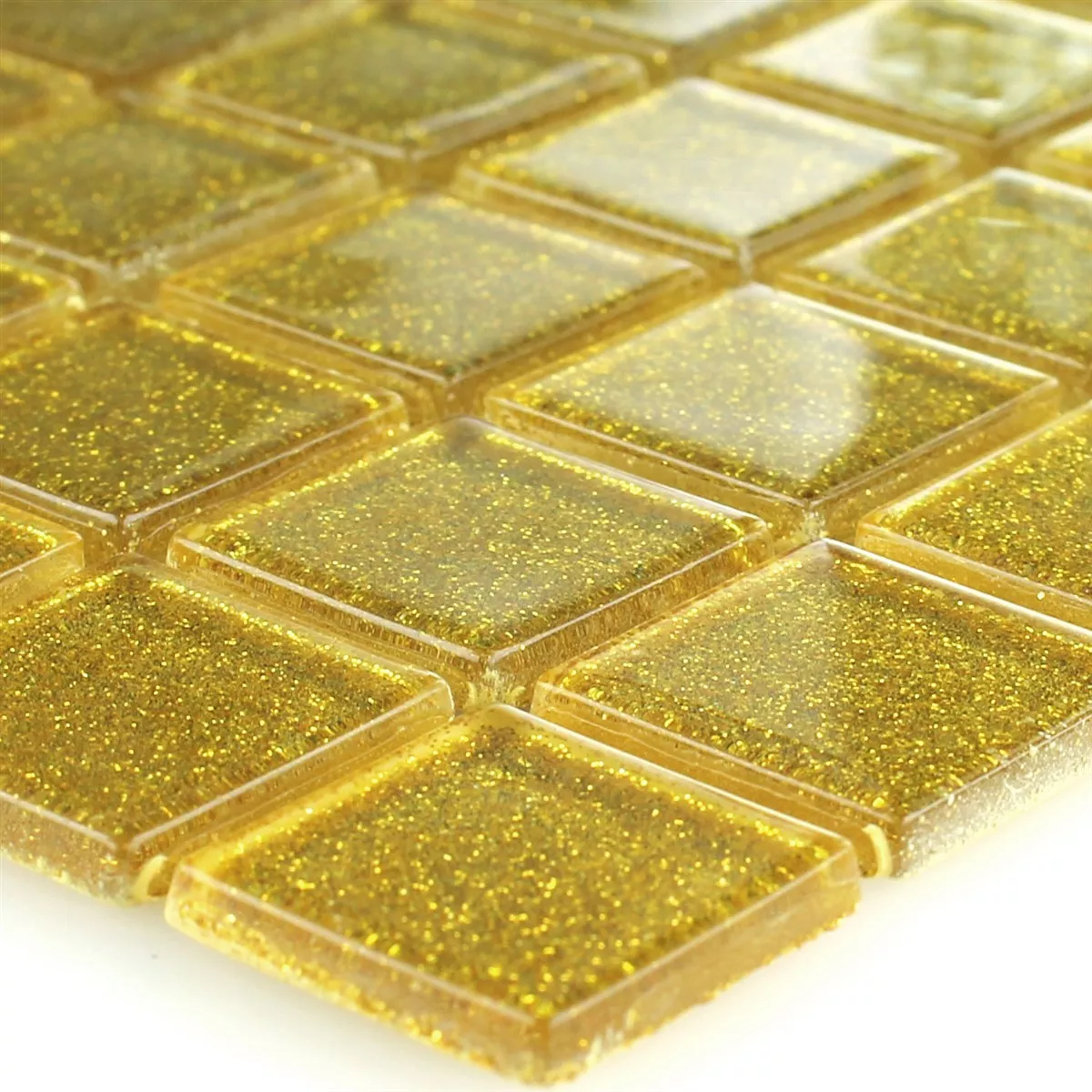 Glass Mosaikk Fliser Wichita Gull Glitter