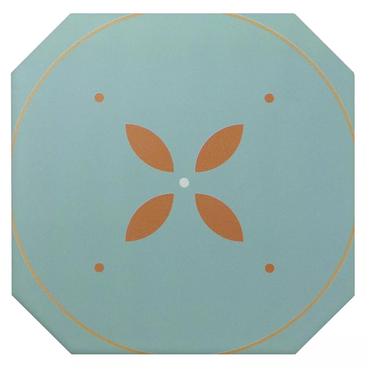 Porselens Steintøy Fliser Genexia Decor Turkis Oktagon 20x20cm Porselens Steintøy Fliser Genexia Decor Turkis Oktagon 20x20cm