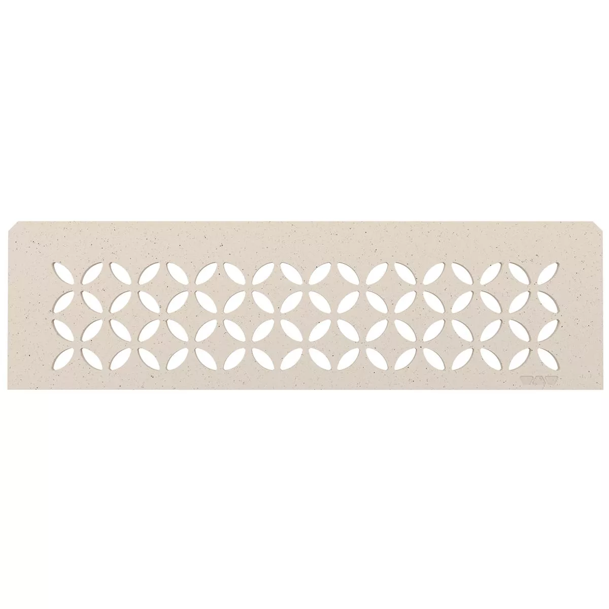 Nisjevegghylle Schlüter rektangulær 30x8,7 cm blomster elfenben