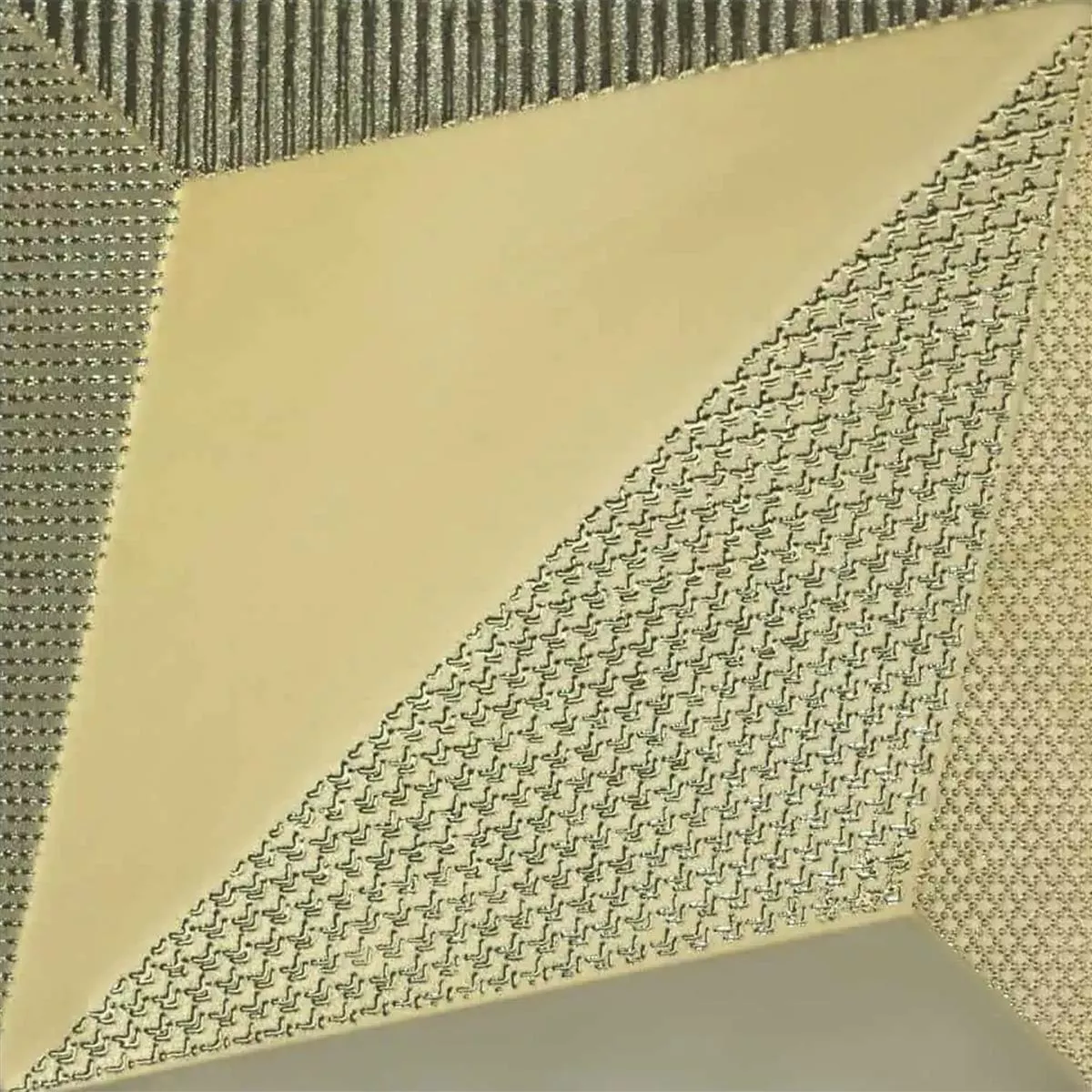 Veggfliser Skyline 3D Origami Eksklusiv Strukturert Gull