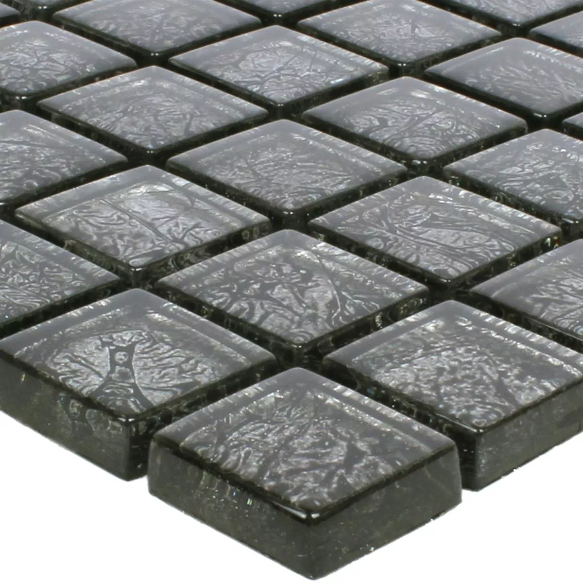 Mosaikkfliser Glass Kandila Svart 23x23x8mm Mosaikkfliser Glass Kandila Svart 23x23x8mm