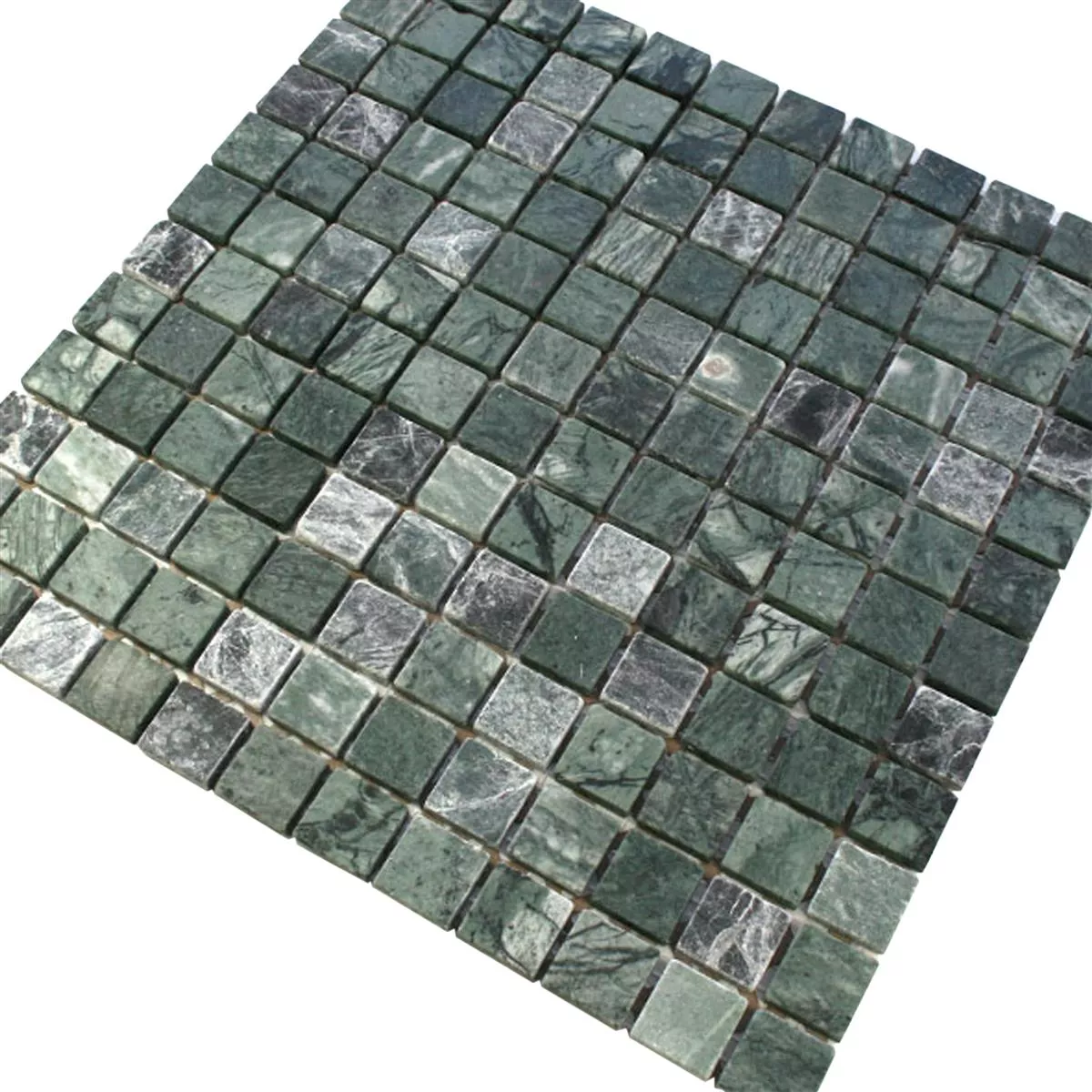 Mosaikkfliser Marmor 23x23x8mm Verde