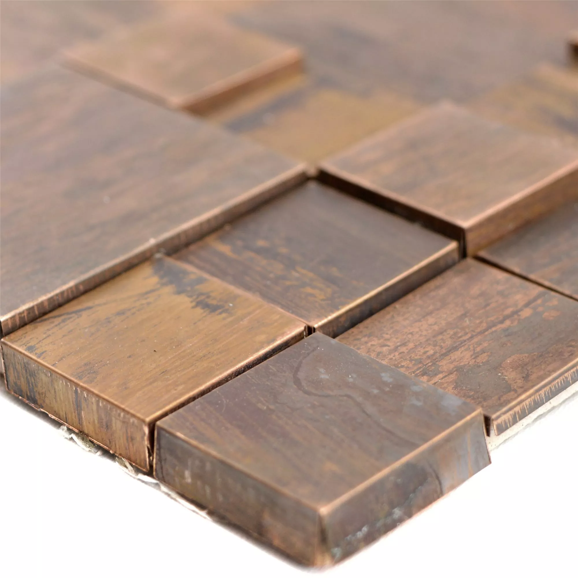 Metall Kobber Mosaikkfliser Myron Kombi 3D