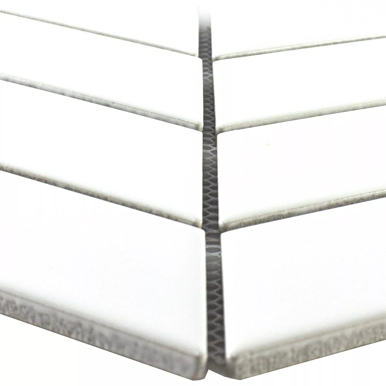 Keramikk Mosaikkfliser Artesia Fiskebein Hvit Frostet Keramikk Mosaikkfliser Artesia Fiskebein Hvit Frostet