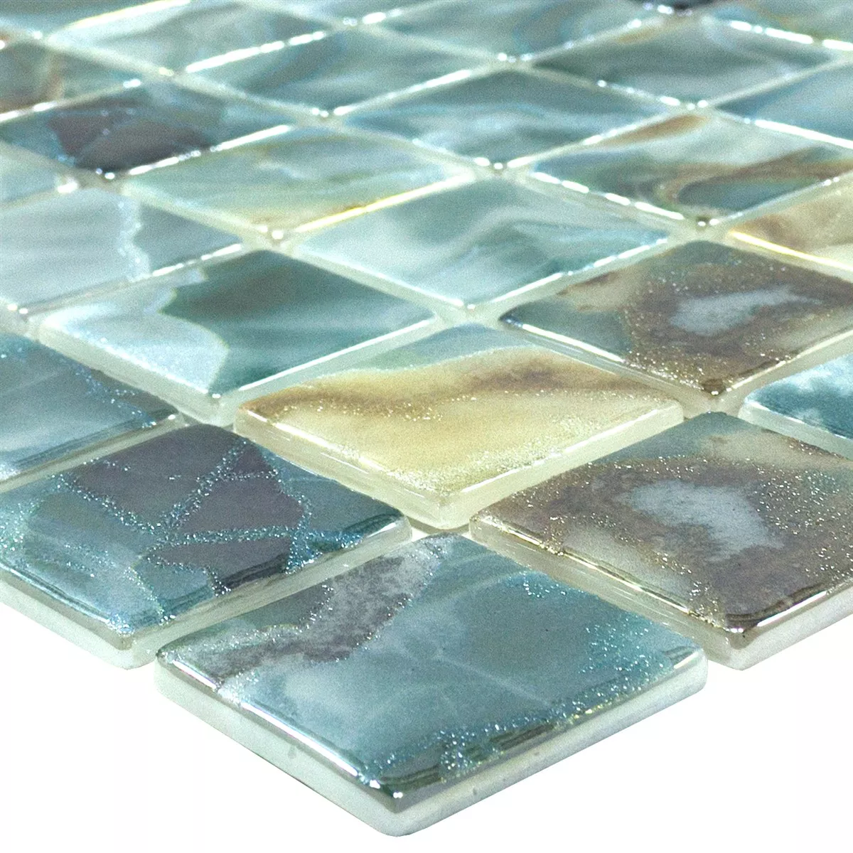 Glass Pool Mosaikkfliser Carolina Lysegrønn
