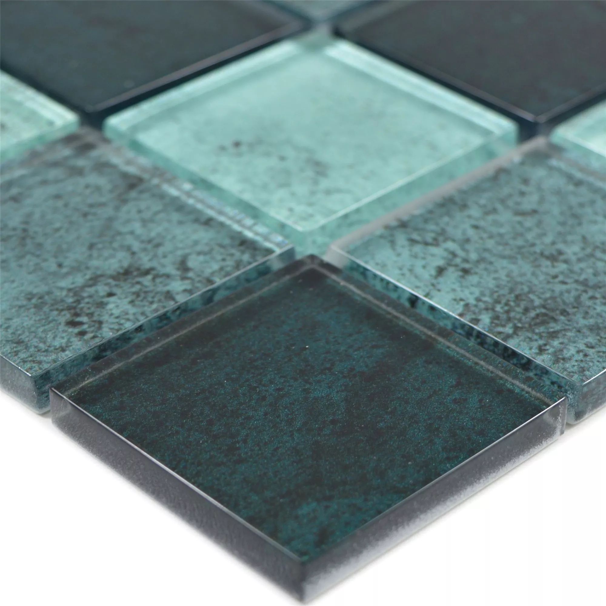 Glass Mosaikk Fliser Mignon Petrol