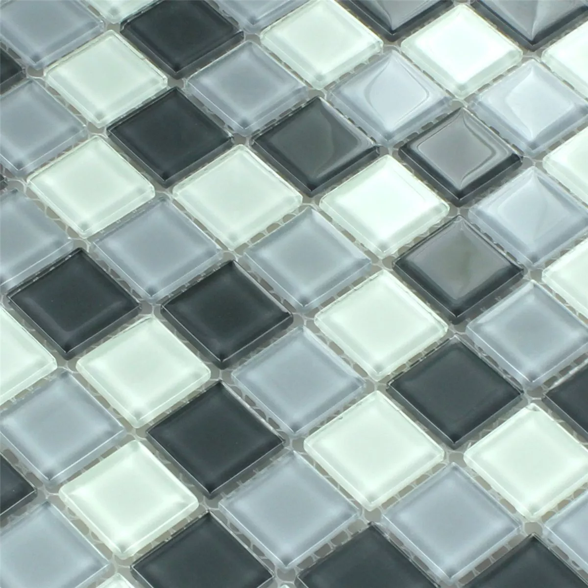 Glass Mosaikk Fliser Grå Mix 25x25x4mm