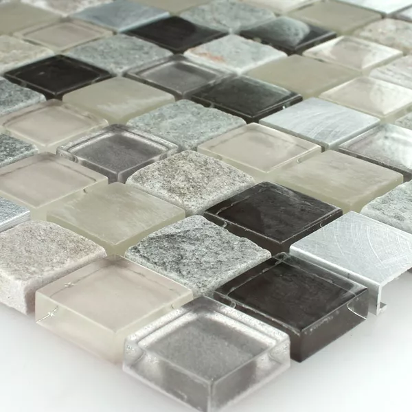Alu Glass Naturstein Kvartsitt Mosaikkfliser