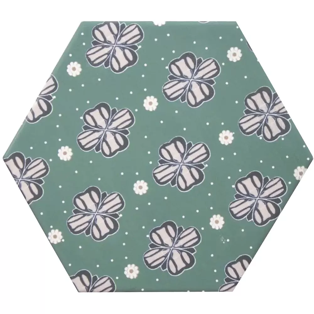 Porselens Steintøy Fliser Modena Sekskant Decor 7