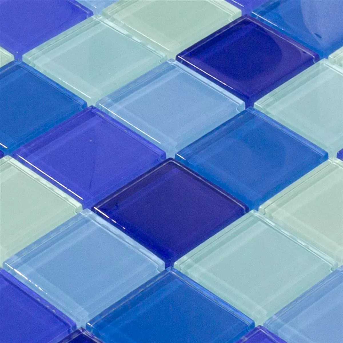 Glass Mosaikk Fliser Glasgow Blå Mix