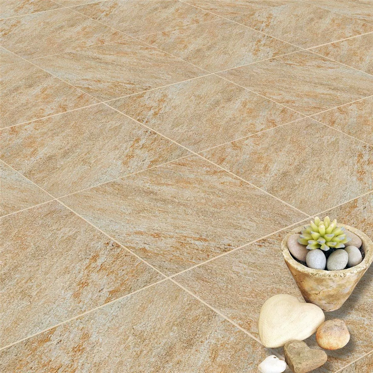 Mønster Gulvfliser Stoneway Naturstein Utseende Beige