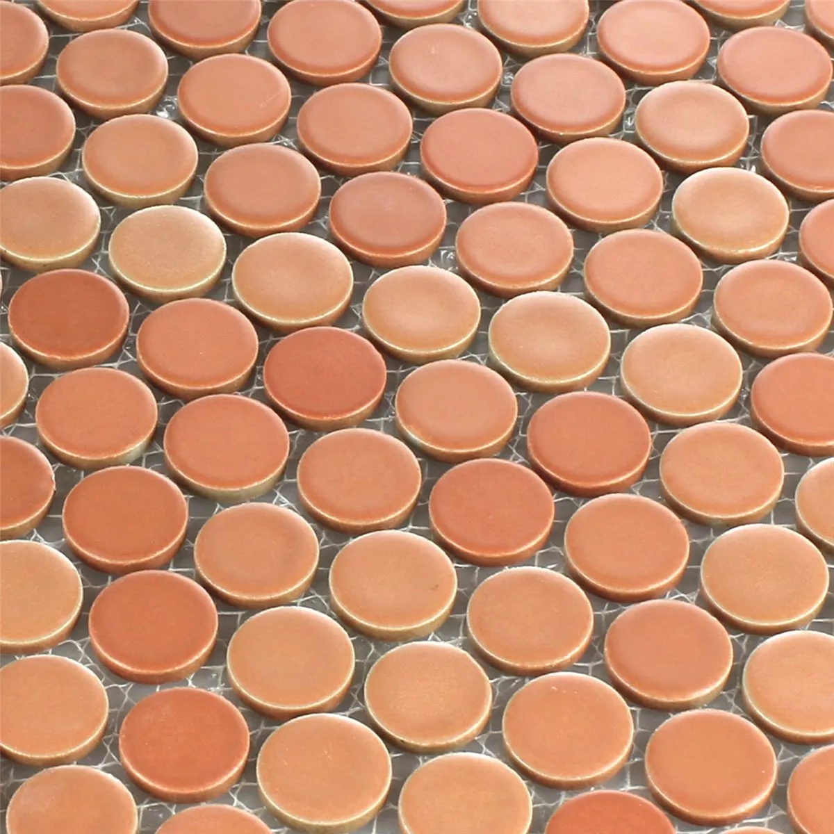 Mosaikkfliser Keramikk Knapp Rundt Terrakotta