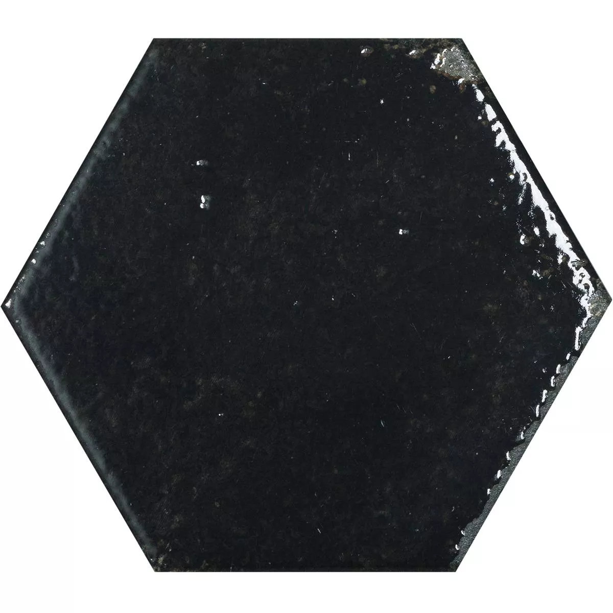 Veggfliser Lara Glitrende Bølgete 13x15cm Sekskant Svart Veggfliser Lara Glitrende Bølgete 13x15cm Sekskant Svart