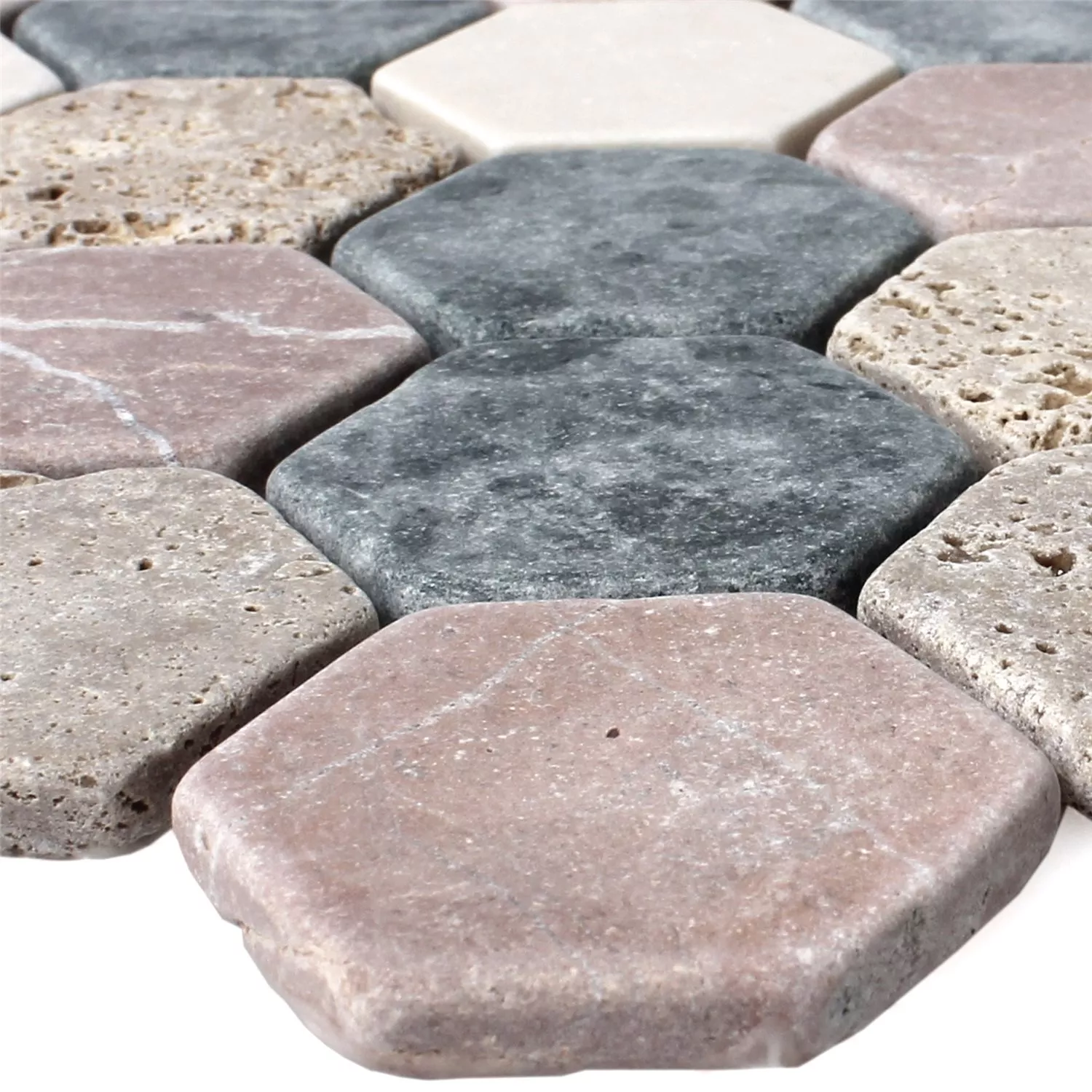 Mosaikkfliser Marmor Tarsus Sekskant Farget Mosaikkfliser Marmor Tarsus Sekskant Farget