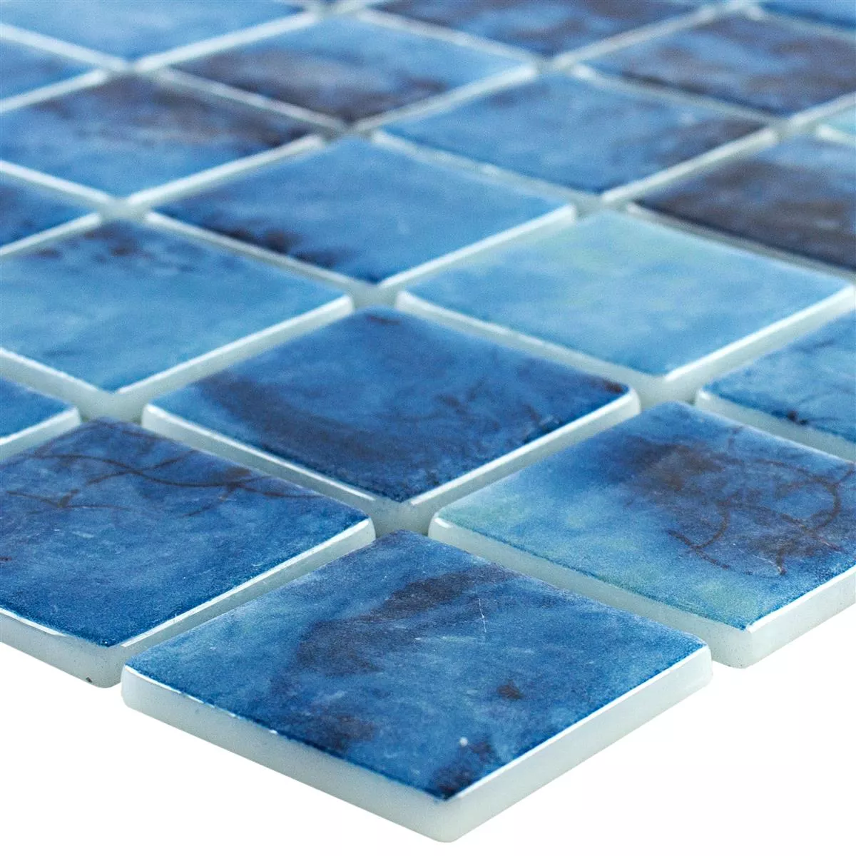 Svømmebassengmosaikk I Glass Baltic Blå 38x38mm