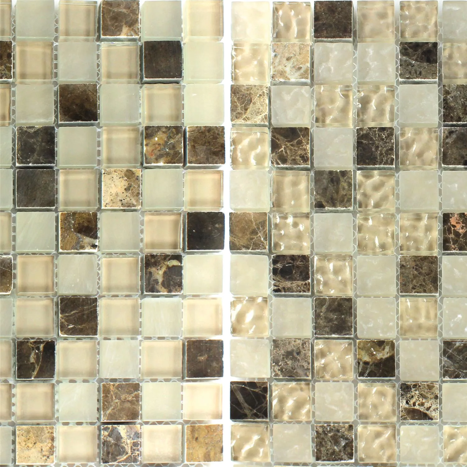 Mosaikkfliser Glass Marmor Mix Quebeck Brun