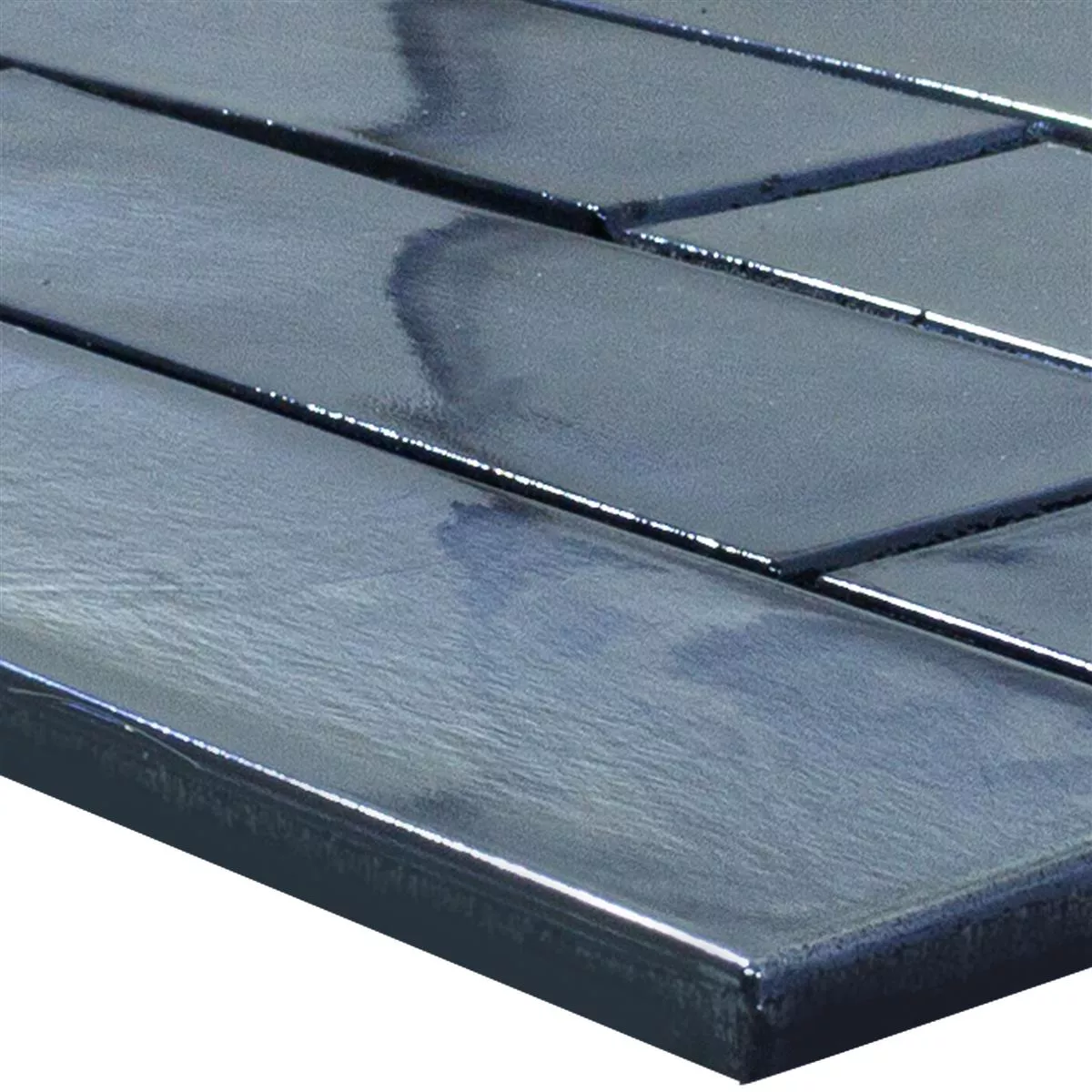 Glass Mosaikk Fliser Andalucia Brick Svart Glass Mosaikk Fliser Andalucia Brick Svart