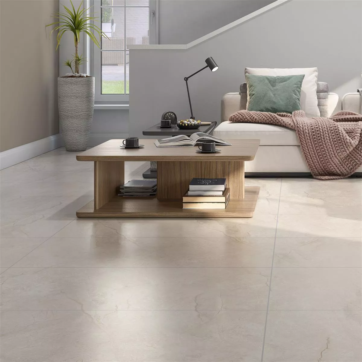 Gulvfliser Pangea Marmor Utseende Frostet Cream 60x120cm