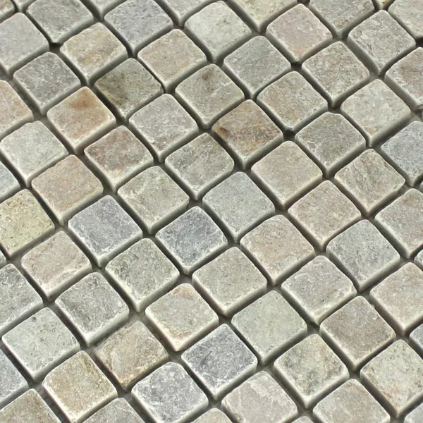 Mønster fra Mosaikkfliser Kvartsitt Naturstein Beige Mix