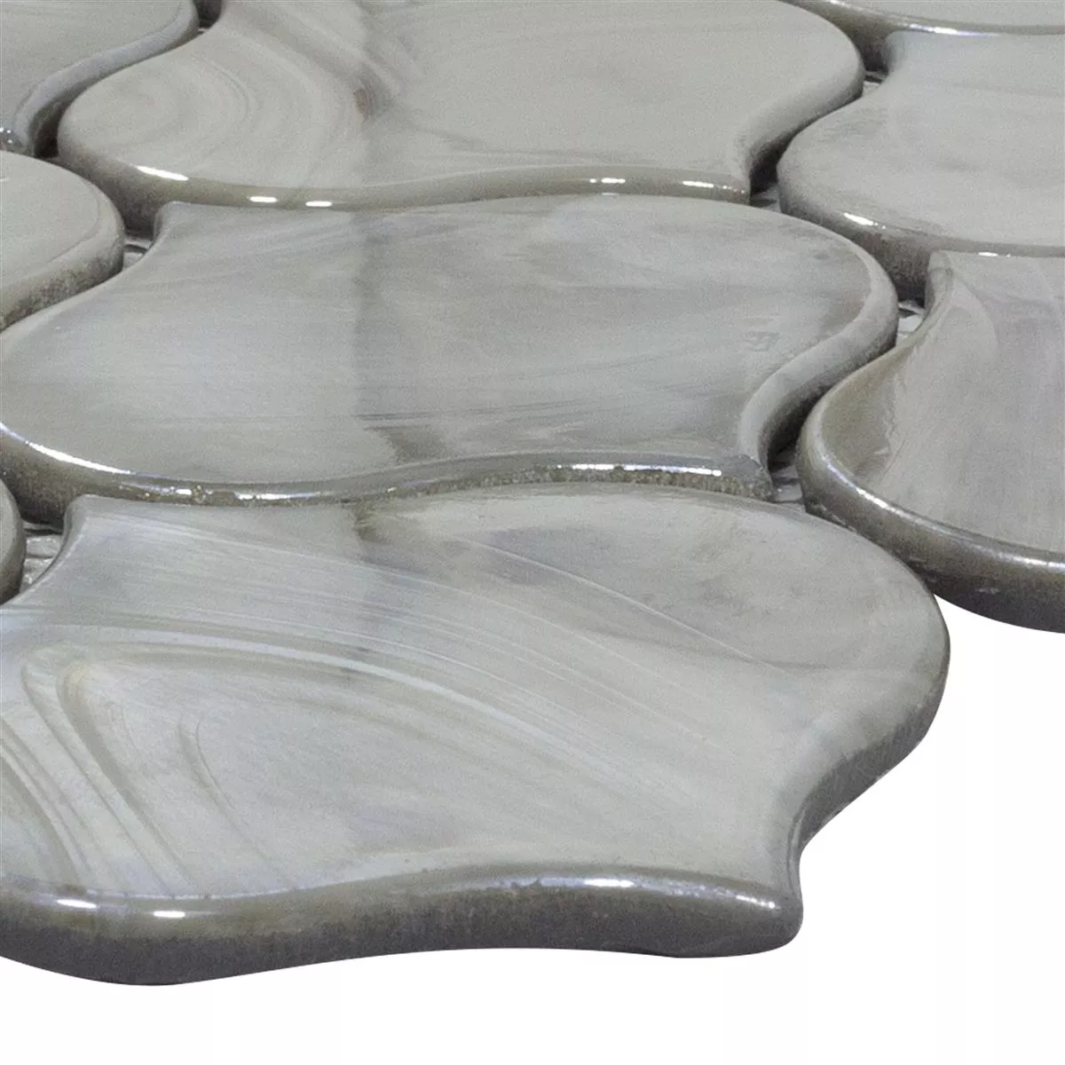 Glass Mosaikk Fliser Andalucia Arabesque Grå Glass Mosaikk Fliser Andalucia Arabesque Grå