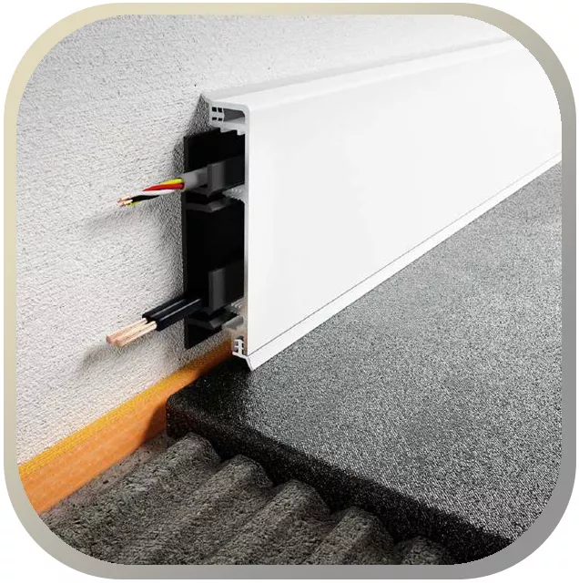 Baseprofil kabelkanal aluminium PVC Baseprofil kabelkanal aluminium PVC