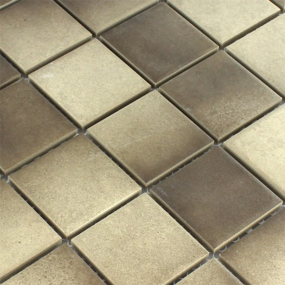 Mosaikkfliser Keramikk Sklisikkerhet Beige Brun